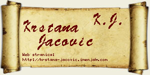 Krstana Jačović vizit kartica